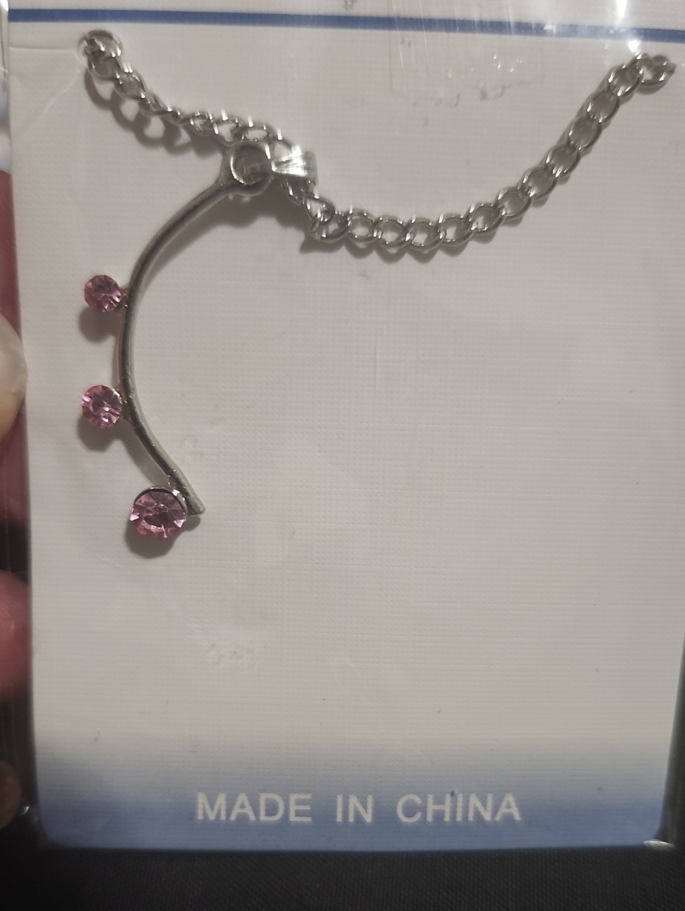 Pink And Silver Stardust Arc Necklace